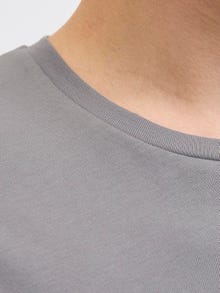 Jack & Jones Erkek Logo Baskılı Tişört - Geplas -Ultimate Grey - 12278523