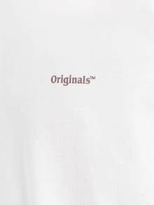 Jack & Jones Erkek Sırt Baskılı Tişört - Paros -Bright White - 12278570