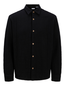 Jack & Jones Erkek Jakarlı Gömlek - Charge -Black - 12278706