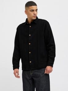 Jack & Jones Erkek Jakarlı Gömlek - Charge -Black - 12278706