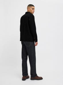 Jack & Jones Erkek Jakarlı Gömlek - Charge -Black - 12278706