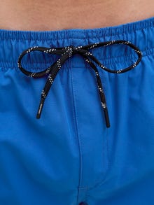 Jack & Jones Büyük Beden Logo Baskılı Deniz Şortu - Mauı -Turkish Sea - 12278715