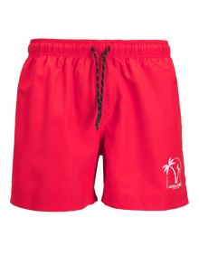 Jack & Jones Erkek Deniz Şortu ve Havlu Plaj Seti - Mauı -True Red - 12278729