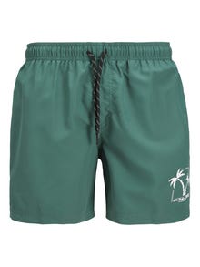 Jack & Jones Erkek Deniz Şortu ve Havlu Plaj Seti - Mauı -Mallard Green - 12278729