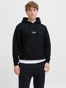 Jack & Jones Erkek Kapüşonlu Sweatshırt - Soho -Black - 12278789