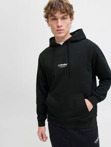 Jack & Jones Erkek Kapüşonlu Sweatshırt - Soho -Black - 12278789