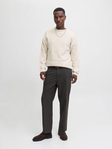 Jack & Jones Erkek Bisiklet Yaka Yün Kazak - Bradley -Moonbeam - 12278903