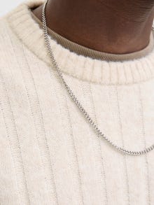 Jack & Jones Erkek Bisiklet Yaka Yün Kazak - Bradley -Moonbeam - 12278903