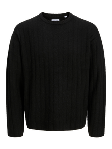 Jack & Jones Erkek Bisiklet Yaka Yün Kazak - Bradley -Black - 12278903