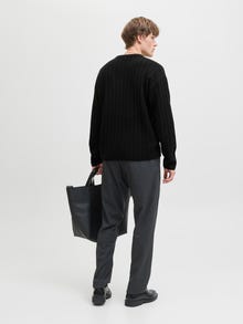 Jack & Jones Erkek Bisiklet Yaka Yün Kazak - Bradley -Black - 12278903