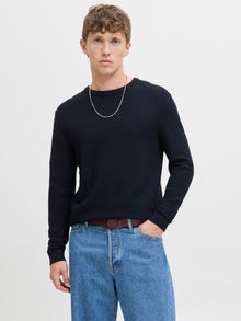 Jack & Jones Erkek Bisiklet Yaka Kazak - Otto -Sky Captain - 12278962
