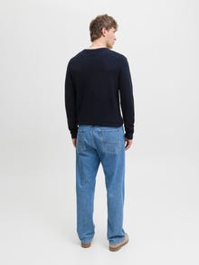Jack & Jones Erkek Bisiklet Yaka Kazak - Otto -Sky Captain - 12278962