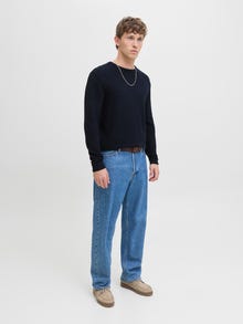Jack & Jones Erkek Bisiklet Yaka Kazak - Otto -Sky Captain - 12278962