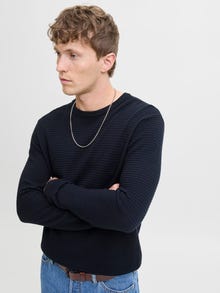 Jack & Jones Erkek Bisiklet Yaka Kazak - Otto -Sky Captain - 12278962