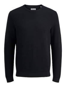 Jack & Jones Erkek Bisiklet Yaka Kazak - Otto -Black - 12278962