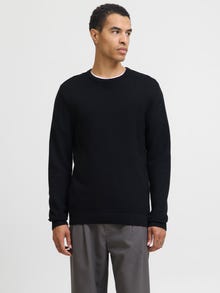 Jack & Jones Erkek Bisiklet Yaka Kazak - Otto -Black - 12278962