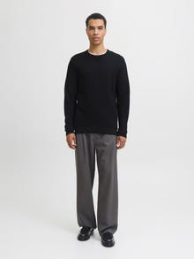 Jack & Jones Erkek Bisiklet Yaka Kazak - Otto -Black - 12278962