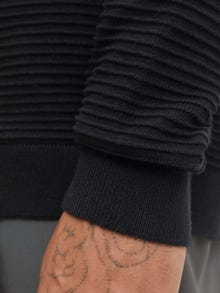 Jack & Jones Erkek Bisiklet Yaka Kazak - Otto -Black - 12278962