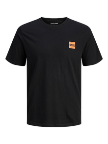 Jack & Jones Erkek Minimal Logo Baskılı Tişört - Brandy -Black - 12279100