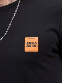 Jack & Jones Erkek Minimal Logo Baskılı Tişört - Brandy -Black - 12279100