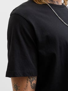 Jack & Jones Erkek Minimal Logo Baskılı Tişört - Brandy -Black - 12279100