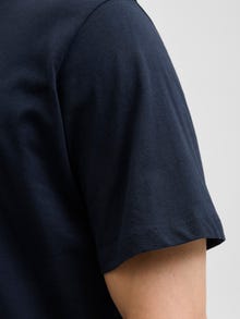 Jack & Jones Erkek Minimal Logo Baskılı Tişört - Brandy -Sky Captain - 12279100