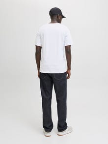 Jack & Jones Erkek Minimal Logo Baskılı Tişört - Brandy -White - 12279100