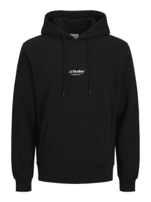Jack & Jones Büyük Beden Kapüşonlu Sweatshırt - Soho -Black - 12279516