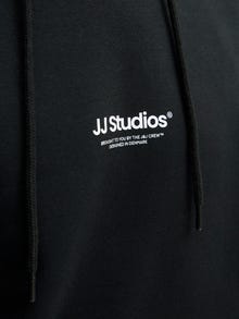 Jack & Jones Büyük Beden Kapüşonlu Sweatshırt - Soho -Black - 12279516