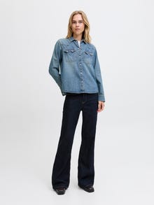 Jack & Jones Kadın Flared Jean - Rome -Dark Blue Denim - 12279569