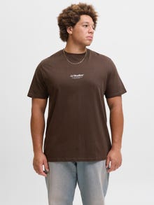 Jack & Jones Büyük Beden Bisiklet Yaka Tişört - Soho -Delicioso - 12279591