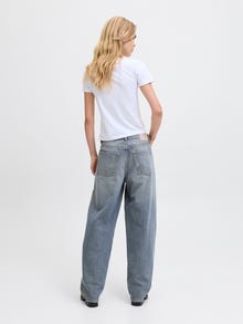 Jack & Jones Kadın Barrel Jean - Fujı -Medium Blue Denim - 12279605