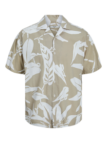 Jack & Jones Erkek Desenli Gömlek - Bladrew -White Pepper - 12279789