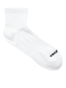 Jack & Jones Erkek Logo Detaylı 3'lü Çorap Paketi -White - 12280171