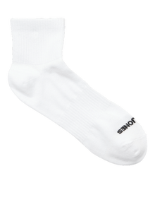 Jack & Jones Erkek Logo Detaylı 3'lü Çorap Paketi -White - 12280171