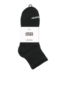Jack & Jones Erkek Logo Detaylı 3'lü Çorap Paketi -Black - 12280171