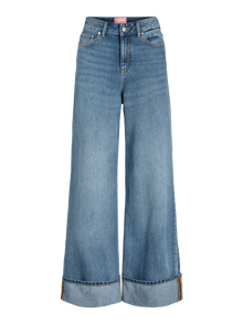 Jack & Jones Kadın Wıde Fıt Jean - Tokyo -Medium Blue Denim - 12280183