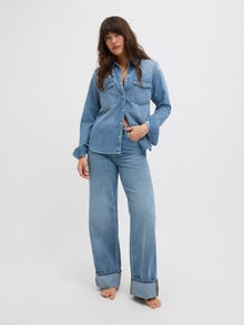 Jack & Jones Kadın Wıde Fıt Jean - Tokyo -Medium Blue Denim - 12280183