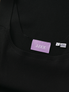Jack & Jones Kadın Kare Yaka Triko Elbise - Posıe -Black - 12280450