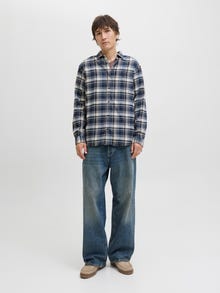 Jack & Jones Erkek Göğüs Cepli Gömlek - James -Navy Blazer - 12280826