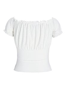 Jack & Jones Kadın Düşük Omuzlu Bluz - Rosey -Blanc de Blanc - 12281145