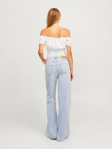 Jack & Jones Kadın Düşük Omuzlu Bluz - Rosey -Blanc de Blanc - 12281145