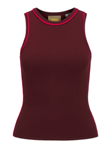 Jack & Jones Streç Kalıp Bisiklet Yaka Örgü üst -Cabernet - 12281432