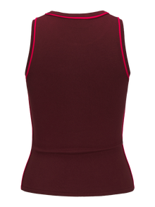 Jack & Jones Streç Kalıp Bisiklet Yaka Örgü üst -Cabernet - 12281432