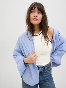 Jack & Jones Streç Kalıp Bisiklet Yaka Örgü üst -Vanilla Ice - 12281432