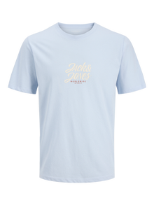 Jack & Jones Normal Kalıp Bisiklet Yaka Tişört -Skyway - 12281810