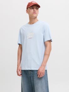 Jack & Jones Normal Kalıp Bisiklet Yaka Tişört -Skyway - 12281810