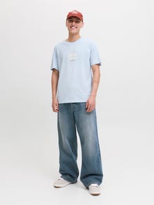 Jack & Jones Normal Kalıp Bisiklet Yaka Tişört -Skyway - 12281810
