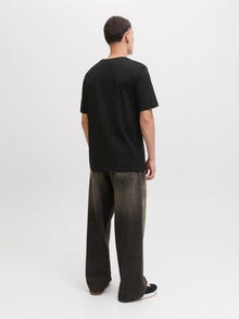 Jack & Jones Normal Kalıp Bisiklet Yaka Tişört -Black - 12281810