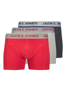 Jack & Jones Erkek 3'lü Boxer Paketi - Jadon -Dark Navy - 12282001